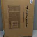 Ventilated Pet Door for Window, Fits 32"-39" Width Window, 2-Min Install | Aluminum Frame + Stainless Steel Mesh | Breathable Bug-Proof | Magnetic Closure Window Cat Door, Cat Door for Window Insert (White)