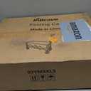 Extra Long Collapsible Wagon Cart, 480LBS Heavy Duty Utility Wagons with All-Terrain Wheels, Foldable Grocery Carts for Gardening, Shopping, Beach, Camping, Black (Ebony)