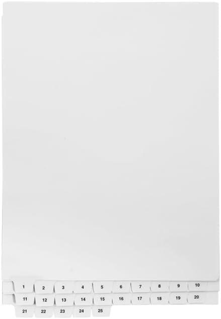 Exhibitindexes Bottom Numbered of Tabs 1-25 - Legal Exhibit Dividers - White Paper Dividers - Individual Bottom Tab Easy to Use 1/10th Cut - Made in The USA