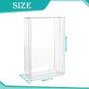 Clear Acrylic Bible Display Case with Adhesive Buckle, 10.2 x 7 x 2.4 Inch Vertical Wall Mounted & Tabletop Use Book Protector for Collectors to Display and Storage Bibles, DVDs