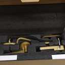 Smart Front Door Lock Set - SMONET Fingerprint Deadbolt Keypad Front Door Lock with Handle Keyless Entry Keypad Handleset Biometric Digital Bluetooth Deadbolt Compatible with Alexa Gold