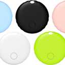 Tracker Tag, Smart Tag Works with Find My App (iOS Only), Keys Finder and Item Locator for Luggage, Backpack, Suitcases and More, Replaceable Battery, IP67 Waterproof Tracking Tags-5 Pack (black, white, pink, green, blue)
