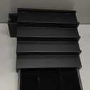 Classic Wooden Cologne Organizer for Men 3 Tier Black | High Grade Velvet Lining and Stylish Gift Box | Uncluttered Design Perfume Display Stand Gift Idea