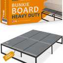 Meliusly Heavy Duty 10mm Bunkie Board Queen Size (60x80'') Patent Pending Low Profile Bed Board Design - Breathable, Noise Minimizing, Moisture Resistant Bunkieboards, Low Profile Bed Support