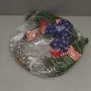Daifunli Patriotic Wreath for Front Door 16 Inch Red White Blue Wreaths Memorial Day 250th Anniversary 4th of July American Flag Decorations for Independence Day Wall Window Home Porch Holiday Decor