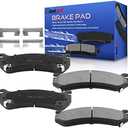 Set of 4 Front Ceramic Brake Pads for 1999-2006 Chevy Silverado 1500/GMC Sierra 1500, 2000-2006 Suburban 1500/Yukon XL 1500, 2001-2006 Chevy Tahoe/Yukon XL, 2002-2006 Cadillac Escalade