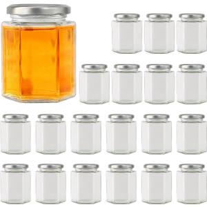 Accguan 20 Pcs 10 oz Glass Jars with Silver Lids, Mason Jars for Gifts, Crafts, Wedding, Spice, Extra Tags String