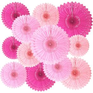 20 Pcs Black Hanging Paper Fan, Round Paper Fans Decorations Set for Weddings, Birthdays, Engagement, Bridal Shower, Baby Shower Event, Graduation, Party Supplies Decor