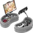 KDD Tablet Pillow Stand with Storage Tray - Adjustable iPad Holder for Lap, Bed and Desk - 360 Rotating Gooseneck Phone Stand Compatible with iPad Pro 12.9, 10.5, 9.7, Air Mini, Phone, E-Reader