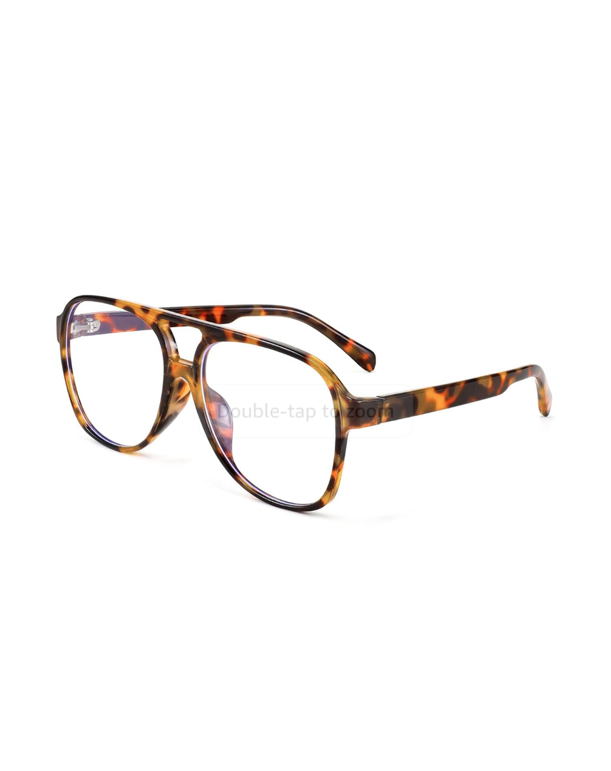 FEISEDY 70s Aviator Glasses Frame Blue Light Blocking Glasses Oversized Square Computer Glasses Women Men B2888