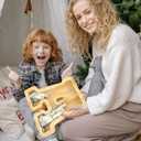 Letter Piggy Bank, Personalized Wooden Coin Banks, Large Wood Money Peny Bank for Adults (9", Alphabet B)