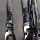 DISEN Extra Long Flex Head Ratcheting Wrench set, 6Pcs Double Box End Long Reach Ratchet Wrench Set Metric 8-19mm, CRV Steel, with Pouch, Gifts for Father, Man (Single Jointed Set (Silver))