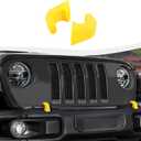 Bumper Tow Hook Covers Fit for 2007-2026 Jeep Wrangler JK JKU JL JLU & Jeep Gladiator JT, Not Fit for Jeep JK JKU Sahara Rubicon 2016 & JK 2009 2018(Yellow)