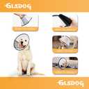 Soft Dog Cone Collar, 2 PCS (for Exact Size) Flexible Plastic Cone for Dogs After Surgery, Dog Recovery Collar, Adjustable E-Collar for Large Dogs Cat, Comfy Elizabethan Collar (XL) (Gray)