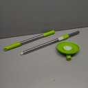 Spin Mop Replacement Mop Handle, 49-inch 360 Degrees Rotating Telescopic Replacement Mop Stick with Reinforced Plastic Disc for Spin Mop Bucket Cleaning System (Plastic Disc, Green)