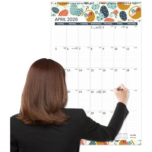 SUNEE 2026 Wall Calendar Extra Large 17"x27", 21 Month Calendar (Ends December 2027), Vertical Large Monthly Calendar 2026-2027 for Wall, Seasons Color