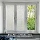 NINETREX Window Privacy Film,Frosted Glass Window Film,Window Frosting Film,Decorative Front Door Coverings Non-Adhesive Anti-UV Window Sticker for Home Office,Stripe Pattern,23.6 x 78.7Inches
