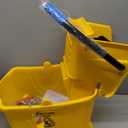 Simpli-Magic 79358 Commercial Mop Bucket with Side Press Wringer, 26 Quart, 14.75"L x 12.95"W x 19.95"H, Yellow