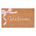 Calloway Mills Pink Bow Welcome Doormat (17" x 29")