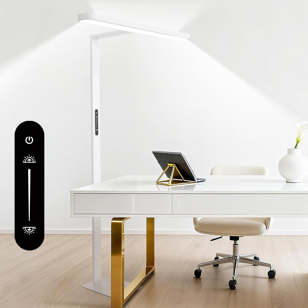 60W LED Floor Lamp for Reading, 4800LM Dimmable, 73" White
