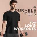Men's Athletic Workout T-Shirts (Dry Fit, 4-Pack) Moisture Wicking Performance Activewear Gym, Yoga, & Running Tees (M)