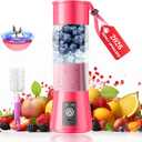 2026 Newly Upgraded Portable Smoothie Blender - Cordless Personal Blender Type-C Rechargeable, 13Oz Juice Cup BAP Free, 20,000Rpm Speed Powerful Blending, Freshly Squeezed in Sports/Office