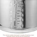 Baluue Stainless Steel Rice Cooker Inner Pot, 4L, Widely Compatible, Easy Clean, Suitable for Home Use, Silver, Household Rice Cooker Inner Pot, 8.66x8.66x5.19 Inches