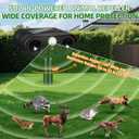 2026 Solar Ultrasonic Animal Repellent Sonic Deer Repellent Devices Waterproof Cat Deterrent Outdoor with Motion Sensor Squirrel Skunk Rabbit Dog Raccoon Deterrent for Yard Lawn Garden, 2 Pack, Black
