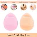 50 Pcs Finger Mini Makeup Sponge Set for Foundation, Concealer, Face Powder, Under Eye Setting, Cosmetic Tool 