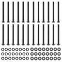 1/2 x 5 Inch Carriage Bolt Kit, Rust Resistance Bolts Includes 24 Bolts, 24 Washers, and 24 Nuts