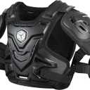 Scoyco Chest Protector Motocross, Motorcycle Armor Vest Lightweight Breathable Dirt Bike Chest and Back Protector Adjustable Protective Gear for Adult Road Racing Riding Cycling (Black)