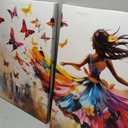 3pcs Ballet Girls Canvas Wall Art Elegant Ballet Dancer Wall Decor Pictures Abstract Butterfly Posters Prints Paintings for Girls Bedroom Dance Room Living Home Room Decoration Ready To Hang