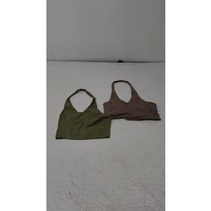 Sexy Crop Tops for Women Deep V Neck Back Cutout Sleeveless Plunge Racerback Tank Cropped Top (Small)