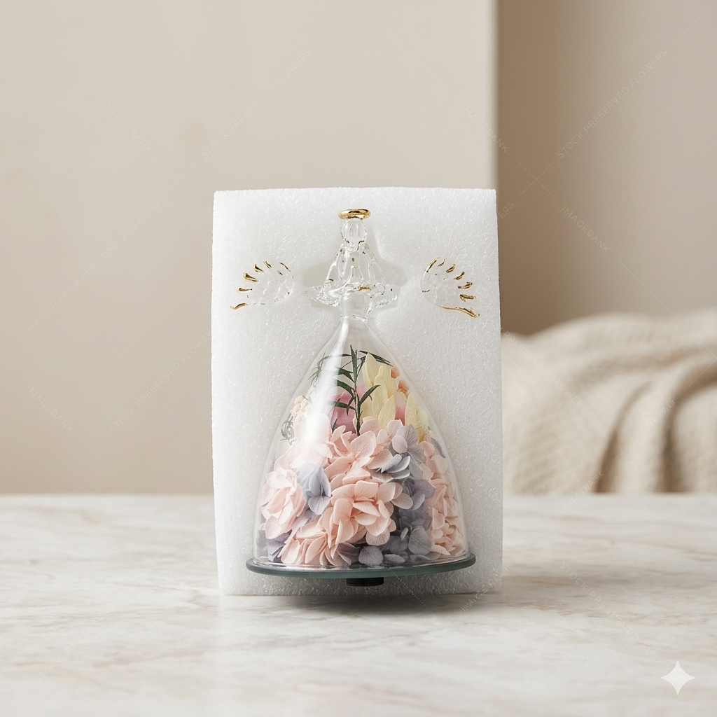 Gifts for Women Glass Angel Flower Decoration