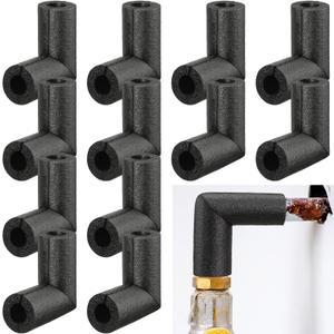 Frienda 8 Pack Pipe Insulation Foam Tube Elbow Insulation Tubing Elbows Water Freeze Protection Heat Preservation Foam Tube for Tubing Outdoor Water Pipe Protection (1/2 Inch)