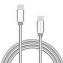 METZONIC USB C Cable, Type C to Type C Metal Braided Charging Cable 3.3ft PD 65W Fast Charge Data Sync Transfer Cord