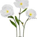 5.8 Ft Giant Artificial Flowers,Large Paper Flower,Huge Poppy Flowers Decoration for Wedding,Hotel,Office,Window Display and Home Farmhouse Decor(White)