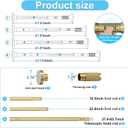 Tension Curtain Rod 41-103" Heavy Duty No Drilling Adjustable Golden, 1.26"