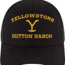 Yellowstone Trucker Hat, Adjustable Snapback Mesh Baseball Hat with Curved Brim (Midnight)