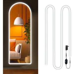 Vanity Lights for Mirror, Hollywood Style Makeup Lights with Dimmer and Power Supply, Waterproof, 16.ft/5M 600 White LEDs Makeup Vanity for Bathroom (Mirror Not Included)