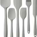 6 Pieces Silicone Spatula Set, Food Grade Rubber Spatula with Ergonomic Grip, Rubber Spatulas Silicone Heat Resistant Spatula Set for Kitchen Use, BPA Free Dishwasher Safe