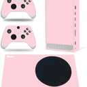 Skin Sticker for Xbox Series S, Full Protective Vinyl Decal Cover Wrap for Console and Wireless Controller (Pink)
