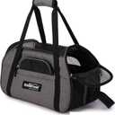 EliteField Soft Pet Carrier (Airline Approved) Soft Sided Dog Puppy Cat Carrier Travel Bag (X-Large: 21" L x 12" W x 13" H, Charcoal Gray)