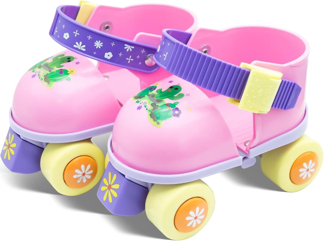 Kids Roller Skate for Girls Boys Ages 2-5 Years Old, Adjustable Toddler Rollerskates, Children Beginner Roller Skate RS209