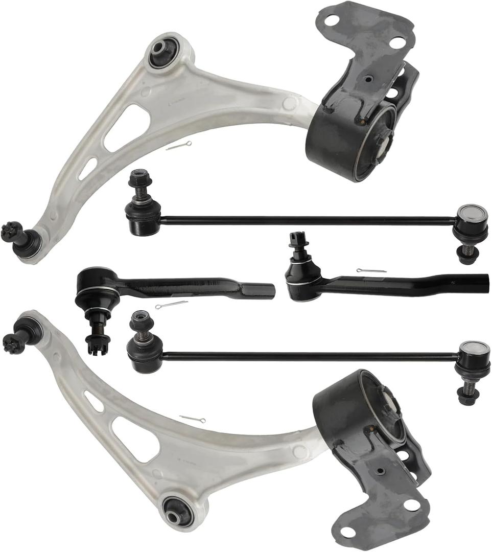 6Pcs Suspension Kit - for Acura MDX for Honda Passport Pilot Ridgeline ES801204 ES801205 k623548 k623549 - Front Lower Control Arm and Ball Joint Front Sway Bar Endlink Front Outer Tie Rod End