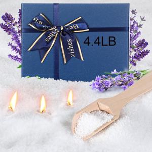 MTLEE Pearled Candle 4.4 Lb/70oz Mother's Day Mom Gifts Lavender Scented Sand Candle Kit Include 100 Wicks, Bow Gift Box, Spoon Reusable Pearled Wax for DIY Home Kit