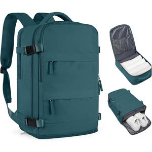 coofay Large Travel Backpack For Women Men Airline Approved Carry On Backpack Flight Approved Waterproof Sports Luggage Backpack Casual Daypack Small Hiking Backpack (A-peacock Blue)