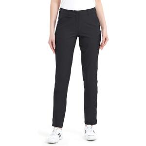 Lesmart Womens Pants Golf Stretch Lightweight Breathable Quick Dry Work Ladies Golf Pants with Pockets (16, Black)