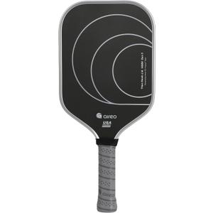 AIREO Titan Hawk Gen-3 Pickleball Paddle, Real Titanium + T700 Carbon Fiber Pickleball Racket, 14MM/16MM Polypropylene Core, Full-Face Sweet Spot, USAPA Approved Pickle Ball Paddle, Titan Hawk L14 Gen 3-14mm Thick