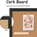TORASO Cork Board Bulletin Board, Corkboard for Walls with Black Frame, Large Wall Mounted Cork Board with Installation Kit,11.8" x 35.4" Pin Tackboard for Home,Office, School (RMB-BK-3090)
